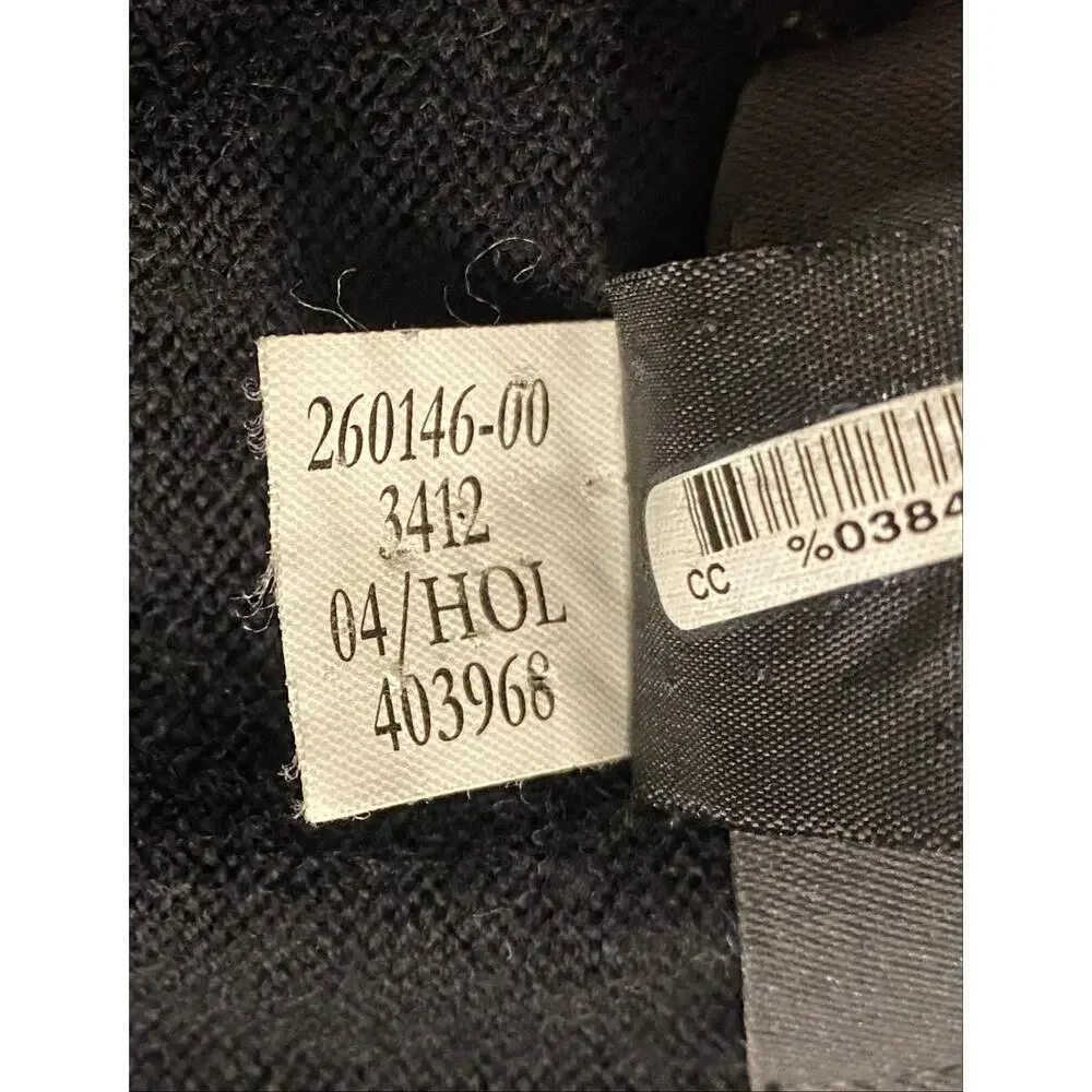 Banana Republic Men’s XL Black Merino Wool Quarter-Zip Sweater Pullover Classic